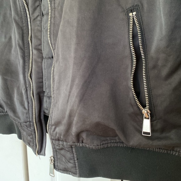 H&M Black Bomber Jacket Sz M - Picture 8 of 11